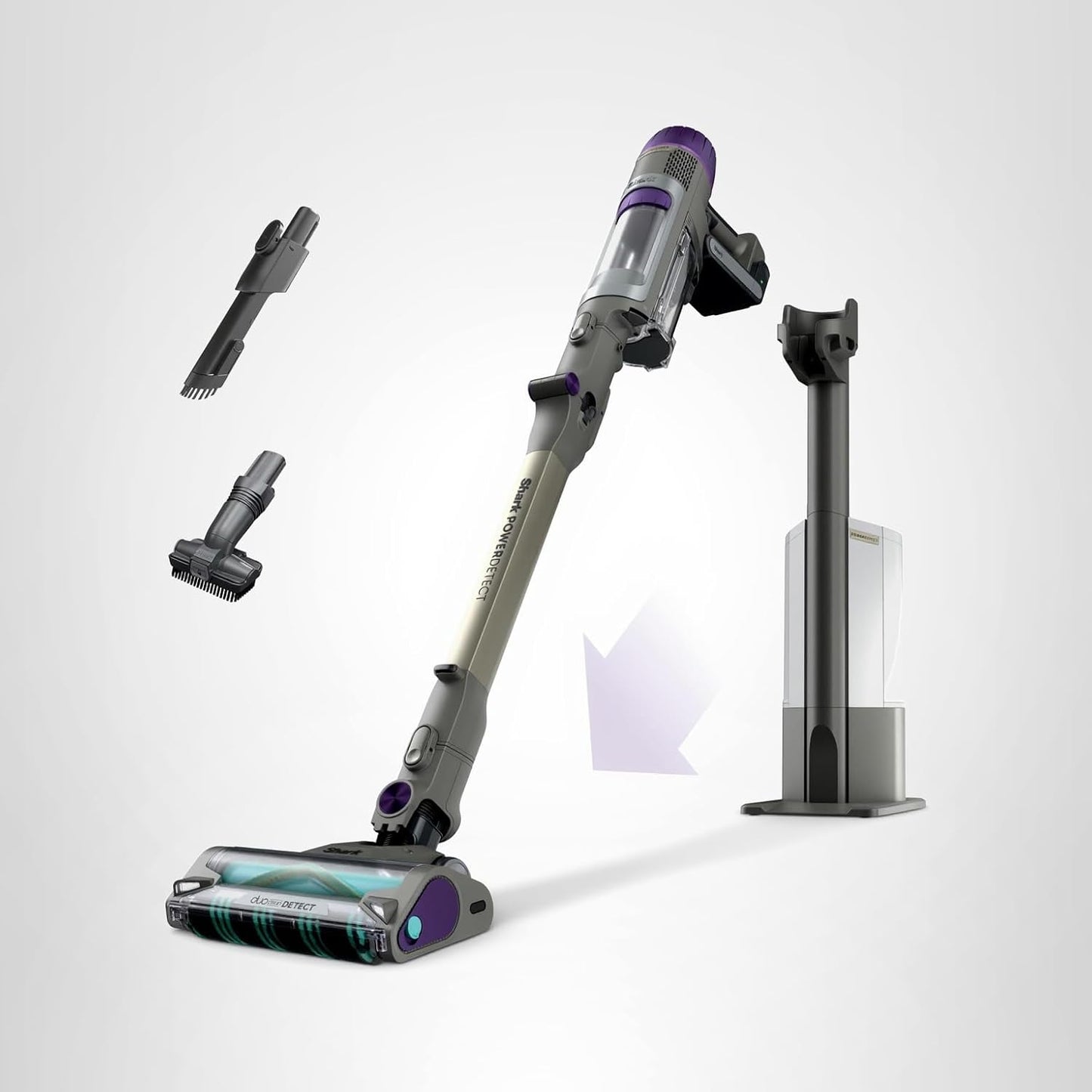 Shark PowerDetect Pet Plus Clean & Empty Cordless Stick Vacuum & Auto-Empty System, Powerful Suction, HEPA Filtration, Carpet & Hard Floor, Portable, Stick Vacuum for Pet Hair, Dark Gray, IP3253