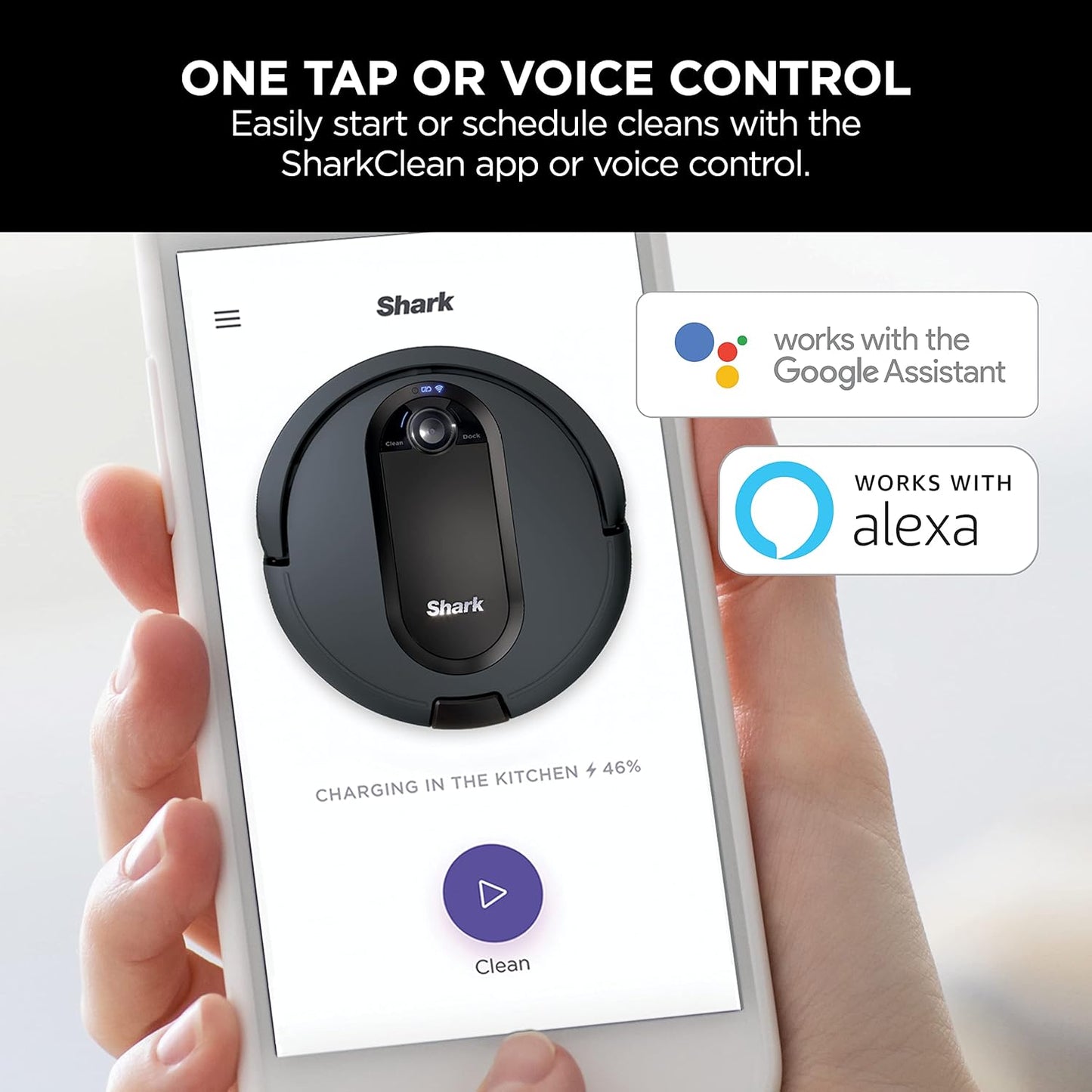 Shark RV912S EZ Robot Vacuum with Self-Empty Base, Bagless, Row-by-Row Cleaning, Perfect for Pet Hair, Compatible with Alexa, Wi-Fi, Dark Gray