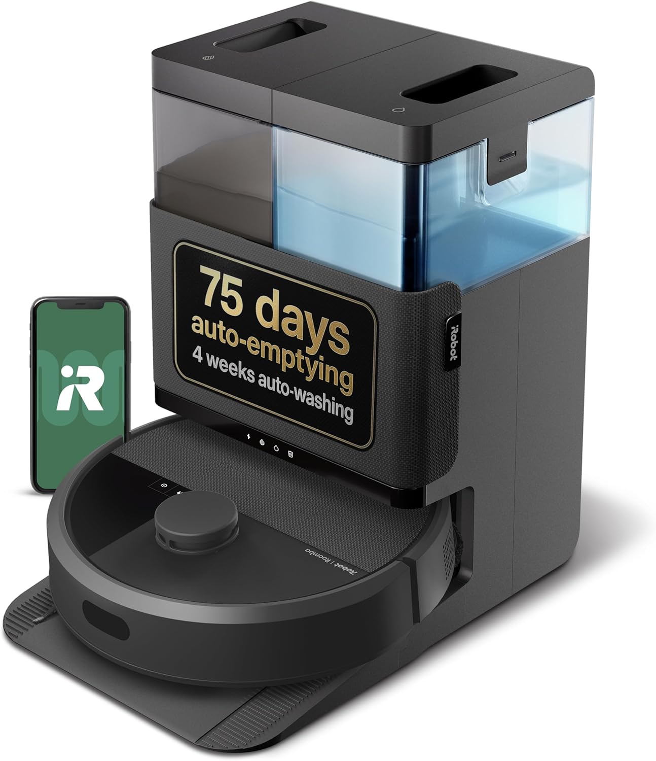 iRobot Roomba Plus 405 (G185) Combo Robot Vacuum & Mop with AutoWash Dock - Spinning Mop Pads, Self-Empties, Pad Washing & Drying, Self-Cleaning, Pad-Lift, LiDAR Navigation